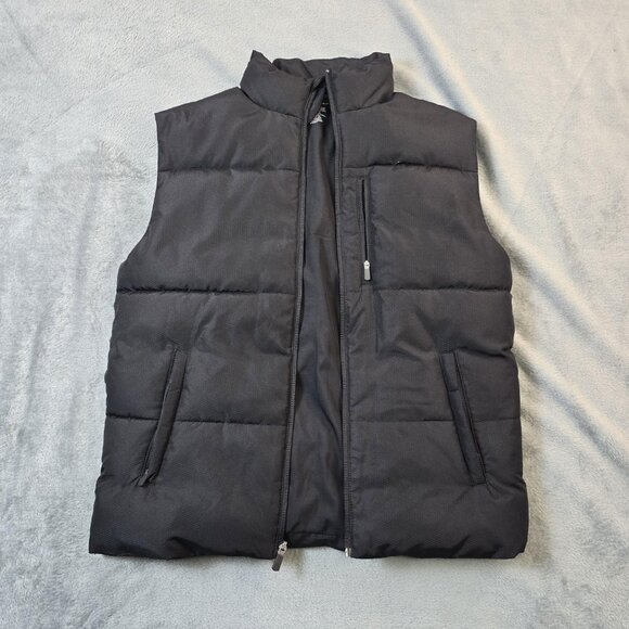 Tek Gear Puffer Vest Mens Small Black Quilted Sleeveless Outdoor Zip Jacket - Picture 10 of 11